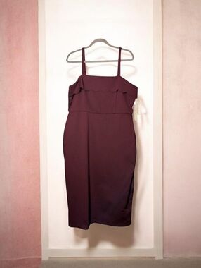 abigail brushed knit fitted midi dress nine britton | Dresses | Abigail Brushed Knit Fitted Midi Dress M